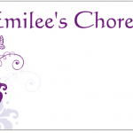 Vistaprint chore chart