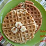 Banana Pecan Waffles Recipe--The Peaceful Mom