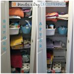 10 Minutes a Day Decluttering - Linen Closet Before and After - The Peaceful Mom