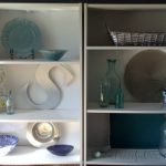 2014 Frugal & Simple Christmas Decor - Kitchen Shelves Before - The Peaceful Mom