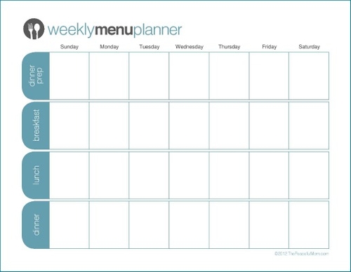 Weekly Meal Plan Calendar Template from thepeacefulmom.com