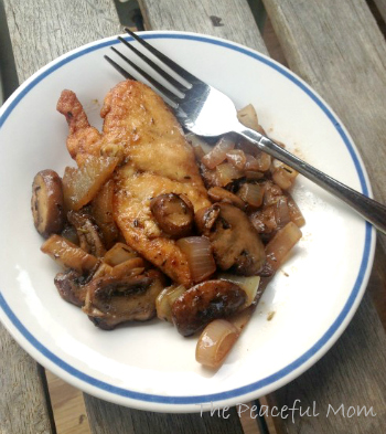 One Pan Chicken and Mushrooms