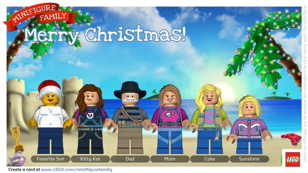 Lego Christmas Card - Christmas Lights Card and Decore