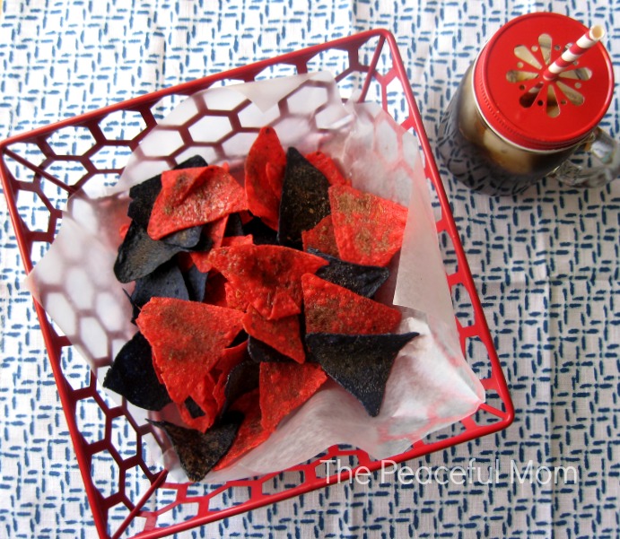 July 4th Party Food - Cinnamon Sugar Tortilla Chips 2 - The Peaceful Mom
