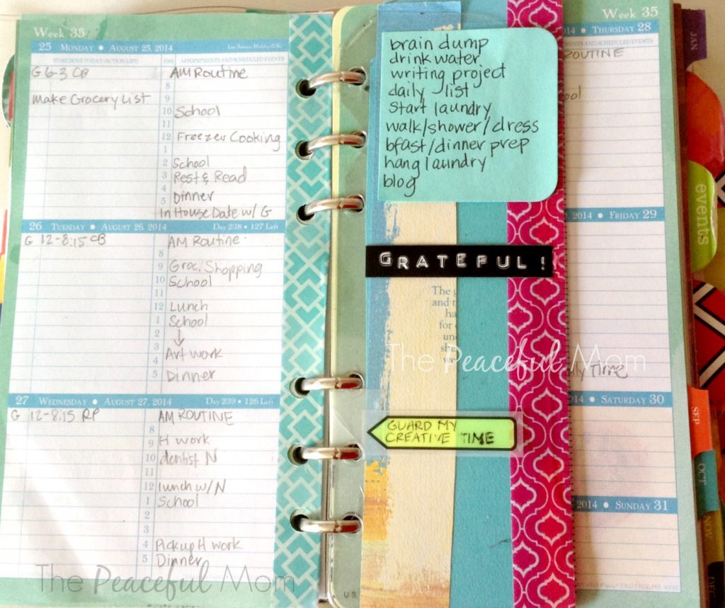 Get Organized My Weekly {intentional} Plan (+ print your own!) 8/25