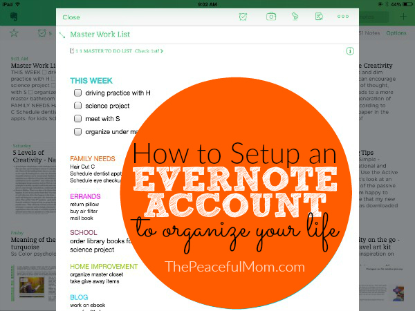 how to organize your life evernote