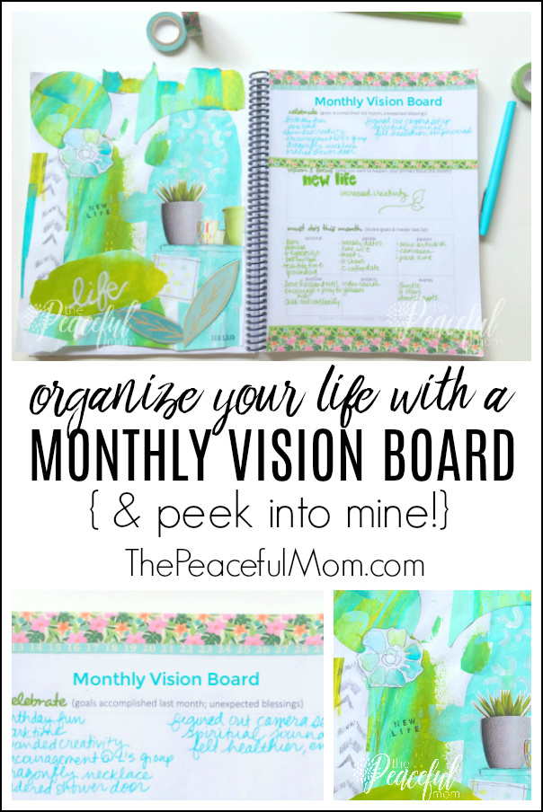 January Monthly Vision Board And Goals The Peaceful Mom