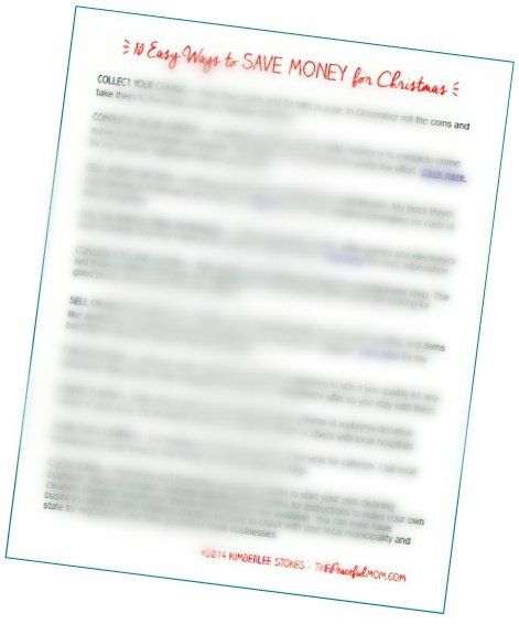 10 Easy Ways to Save Money for Christmas photo blurred 2 - The Peaceful Mom